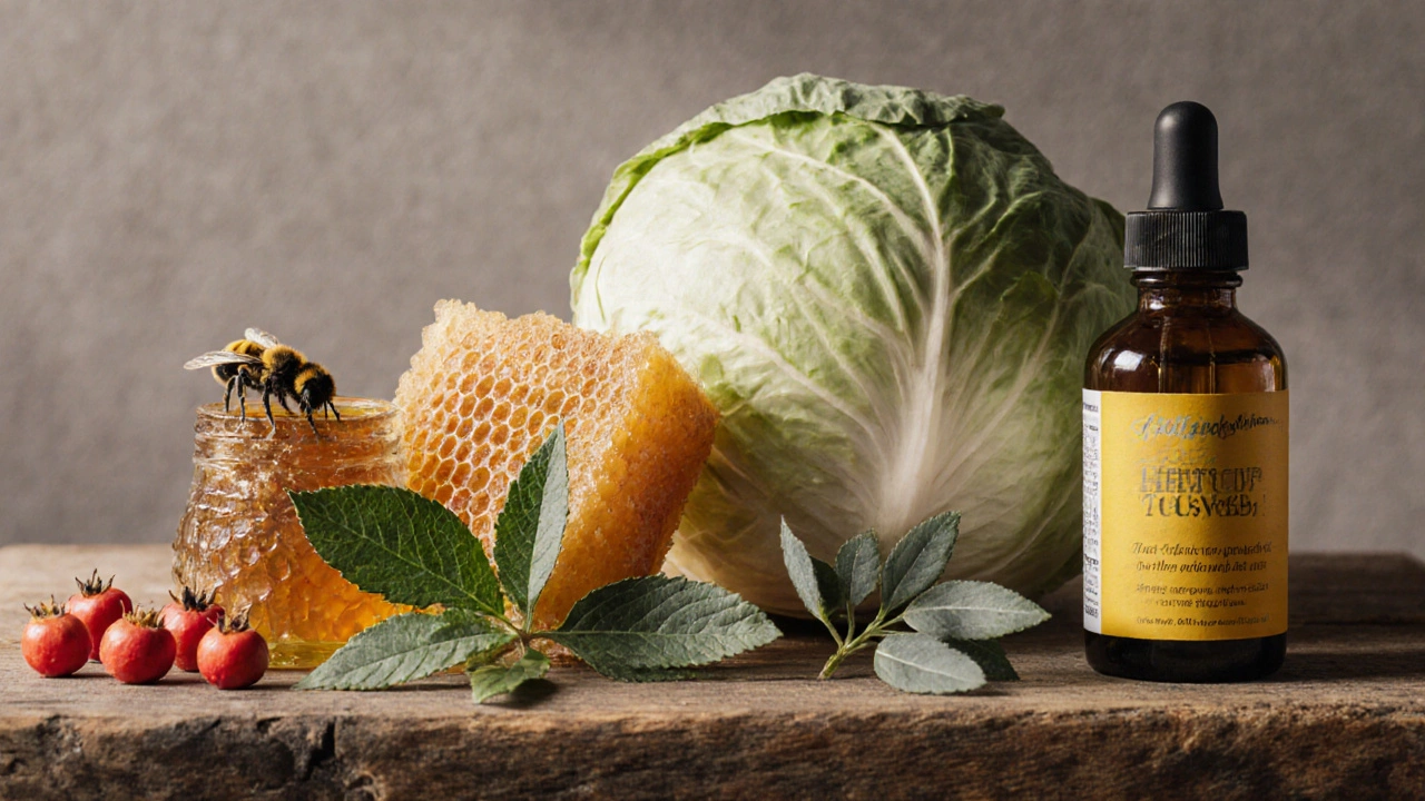 Пять проверенных народных средств: шиповник, мёд, эвкалипт, капуста и облепиховое масло.